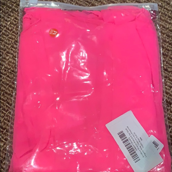 Neon pink sheer Chemise - Picture 6 of 7